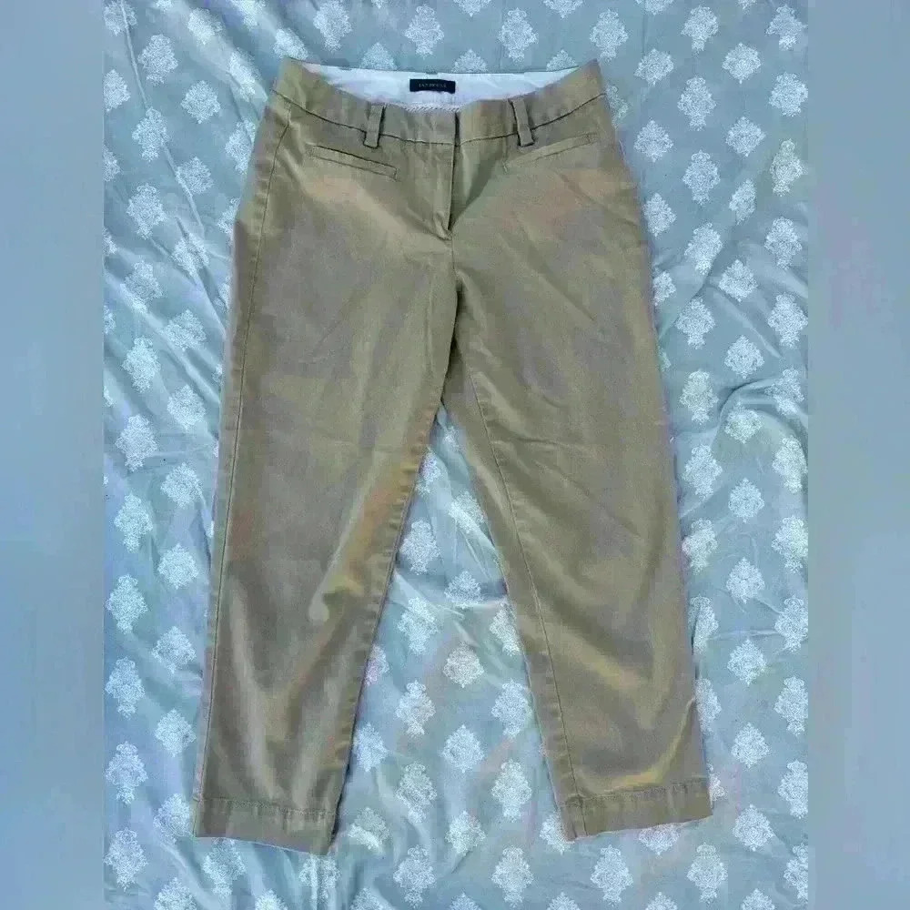 Lands End Mid Rise Classic Straight Leg Chino Ankle Pants Women’s Size 2